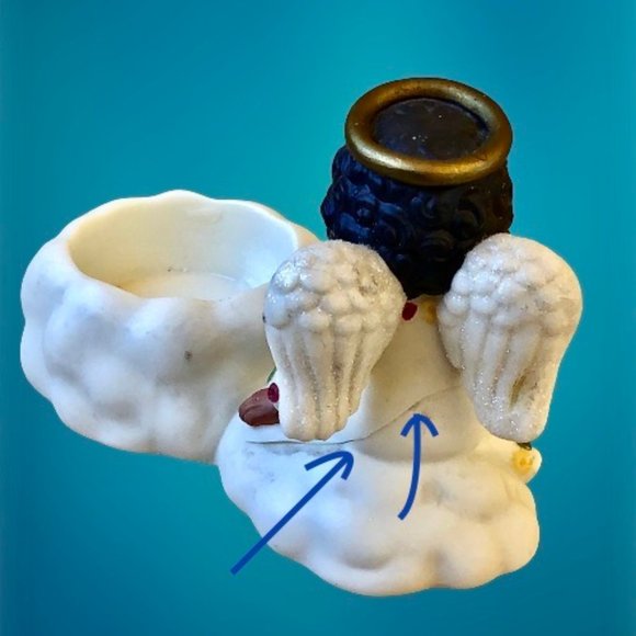 PartyLite Angel Votive Tealight Candle Holder Lot of 2 DAMAGED - Picture 11 of 16